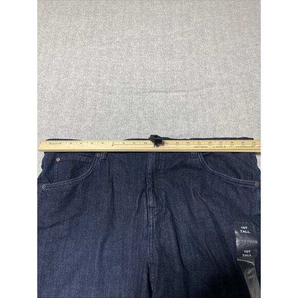 Eddie Bauer Jeans Womens 16 Tall Boyfriend Mid Rise Slim Flannel Lined 16T New - Picture 13 of 16